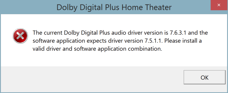 Dolby Digital Audio Driver 7.5.1.1
